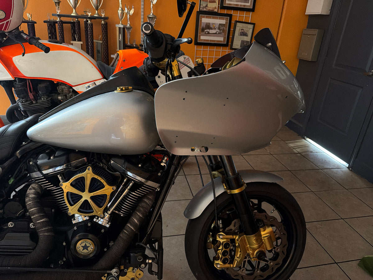 Fairing hight can be adjusted as low as tank