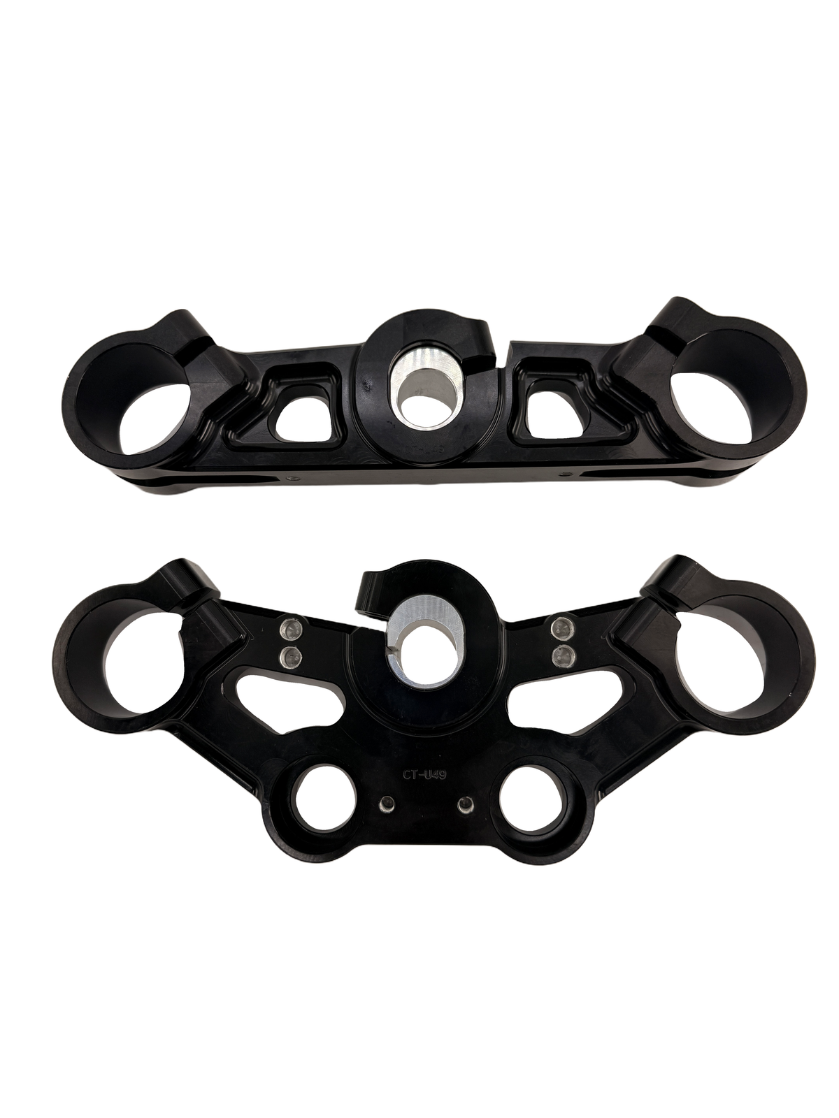 Killer Shox black adjustable clamp pair — original product photograph on white