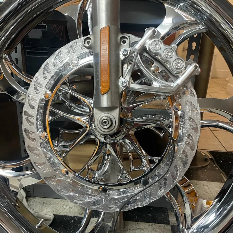 Stoppie King 18 Inch Left Caliper — Raw — manufacturer product photo