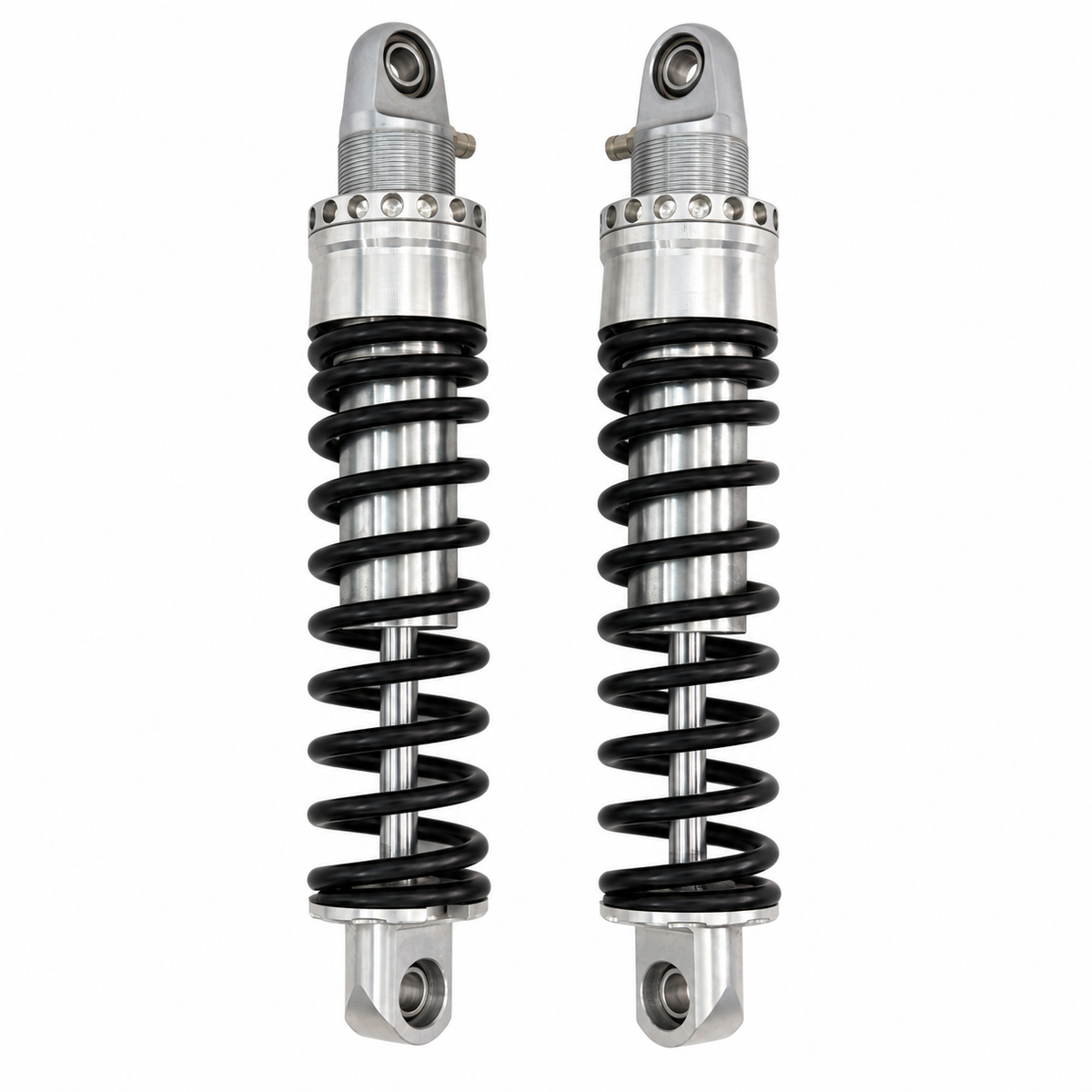 KS-JB / Silver bodies and black springs, pair shown.
