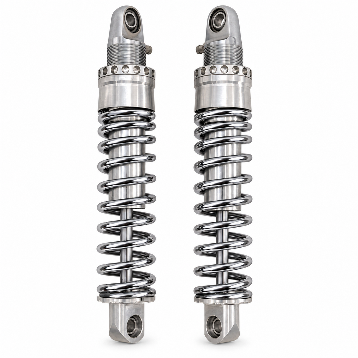 KS-JB / Buttercup Twin pair with silver bodies and chrome springs.